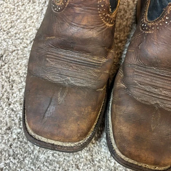 ARIAT Tycoon Square Toe Pull On Western Boot Brazen Brown, Size US 7.5D - Picture 3 of 8